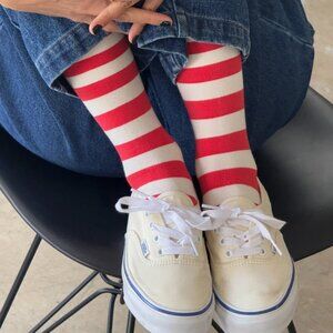 NEW Le Bon Shoppe Wally Socks Red Stripe